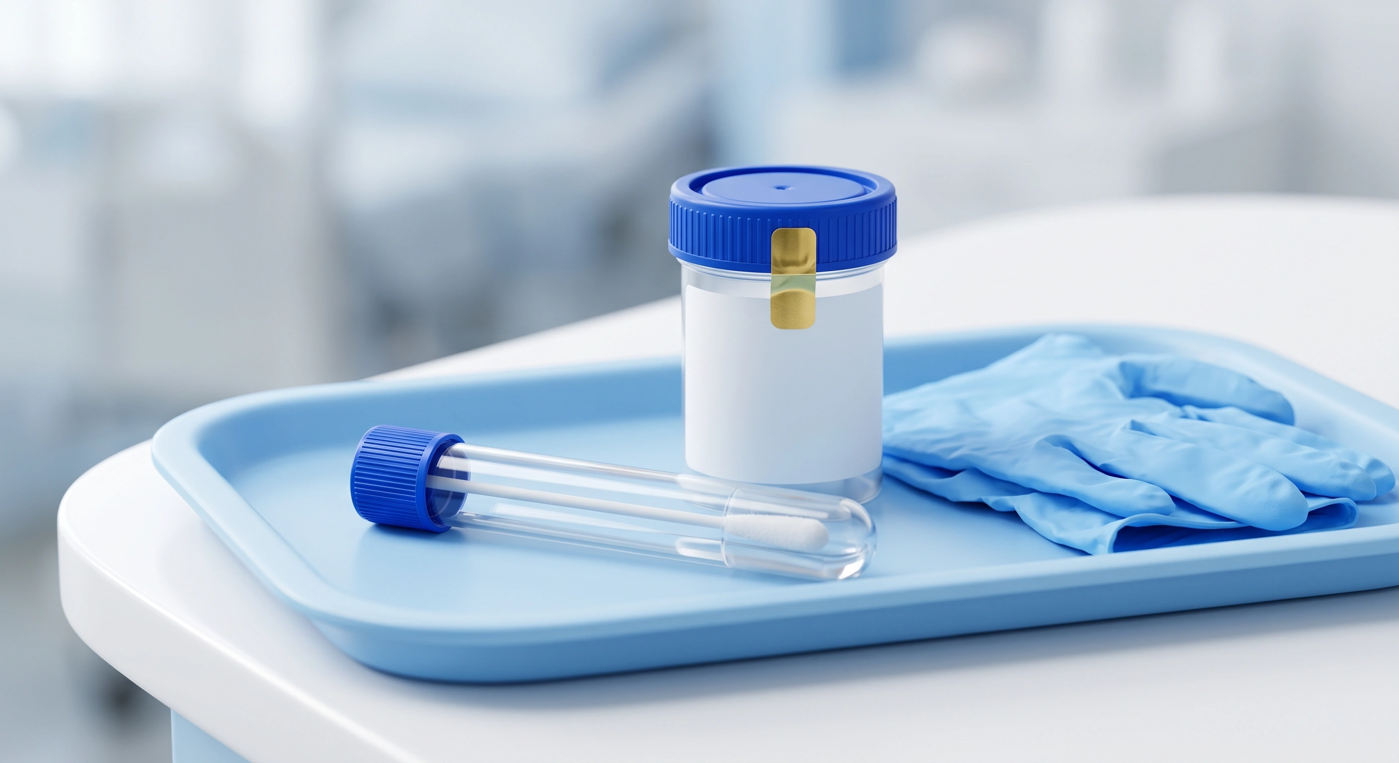 کیت نمونه‌گیری آزمایش HPV شامل سواپ و ظرف نگهدارنده